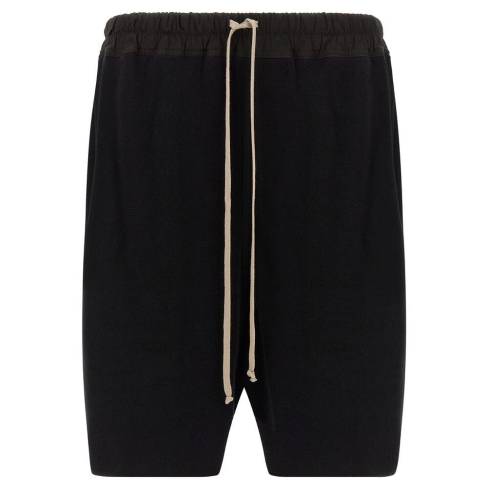 Rick Owens Black Cotton Bermuda Men's Shorts